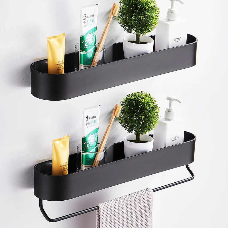 Bathroom Wall Mounted Shelf Rack Towel Holder Shower Storage Basket Kitchen Organizer storage rack towel rack bathroom shelf shower shelf bathroom storage shelf storage shelf bathroom accessories shower rack bathroom corner shelf floating shelves