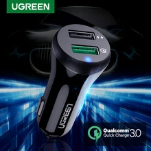 Ugreen Car Charger Quick Charge 3.0 USB Fast for Xiaomi mi 9 iPhone X Xr 8 Huawei Samsung S9 S8 QC