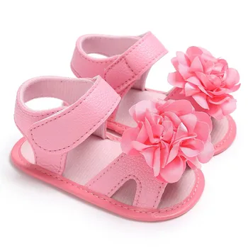 

Baby Girl Sandals Summer Baby Cotton PU-leather Flower Baby Girl Sandals Newborn Baby Shoes