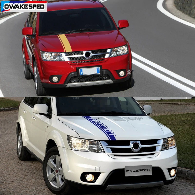 Car Hood Bonnet Stickers For-Fiat Freemont Auto Engine Cover Decor Vinyl Decals Racing Sport Styling Automobile Accessories (5)