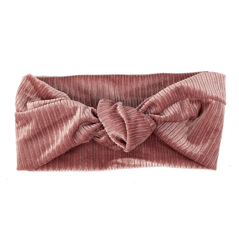 Geebro зимняя теплая твист завязанная повязка на голову мягкая эластичная повязка на голову женские аксессуары для волос тюрбаны для женщин девочек - Цвет: pink
