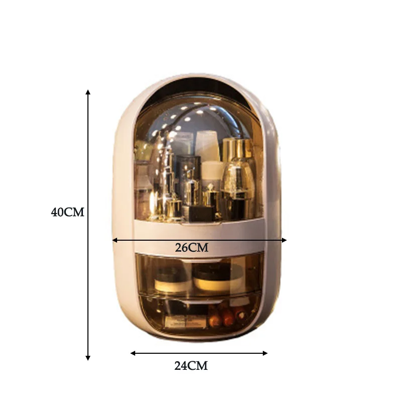 Прозрачная акриловая коробка для хранения косметики многофункциональная Пыленепроницаемая портативная шкатулка для косметики и украшений Бытовая коробка для хранения ящиков