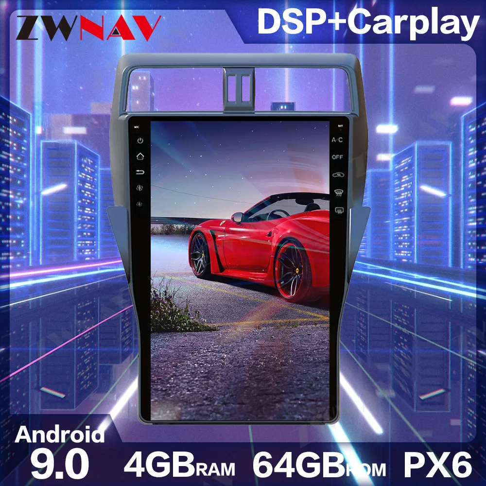 16 дюймов вертикальный Tesla Style Android 9 0 автомобильный DVD GPS навигатор плеер