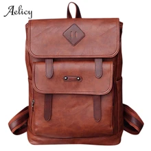 Aelicy кожаный мужской ретро рюкзак для путешествий 15 дюймов водонепроницаемый рюкзак для ноутбука Водонепроницаемый рюкзак для мужчин Mochila Hombre