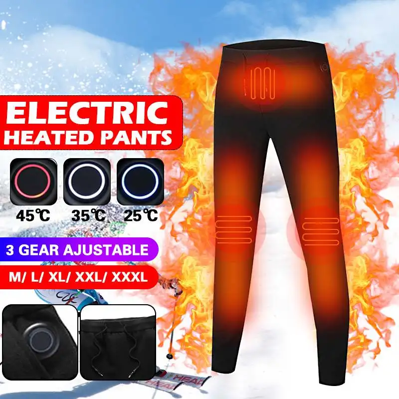 Новые мужские и женские уличные USB Инфракрасные Нагревательные штаны, зимние гибкие электрические тепловые штаны с шерстью для рыбалки, походов, Прямая поставка