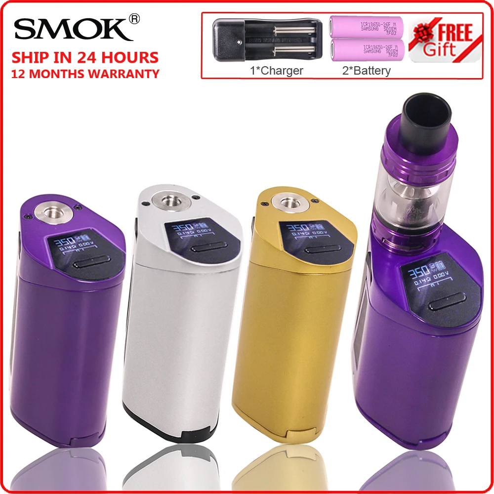 

Original SMOK GX350 Kit 350W Electronic Cigarette Vape Box Mod with Battery Charger TFV8 Vaporizer 6ml Atomizer Tank E Cigarette