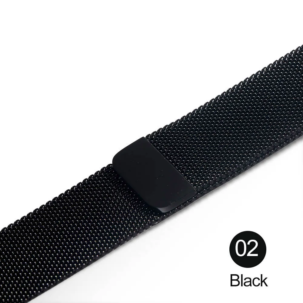 Миланский ремешок для наручных часов Apple Watch, ремешок 42 мм, 38 мм и нержавеющая сталь металлический корпус iwatch4/3/2/1 Нержавеющая сталь браслет наручные часы мессенджер через плечо на магнитной застежке - Цвет ремешка: Black