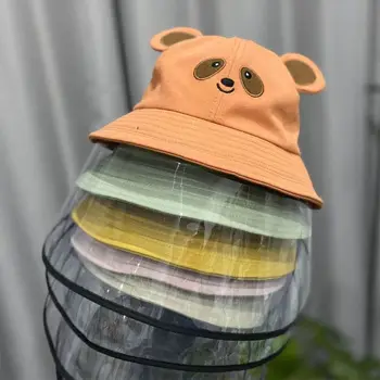 

Toddler Kids Baby Protective Hat Clear Visor Full Face Shield Cover Cartoon Panda Animal Ears Anti-Spitting Saliva Fisherman Cap