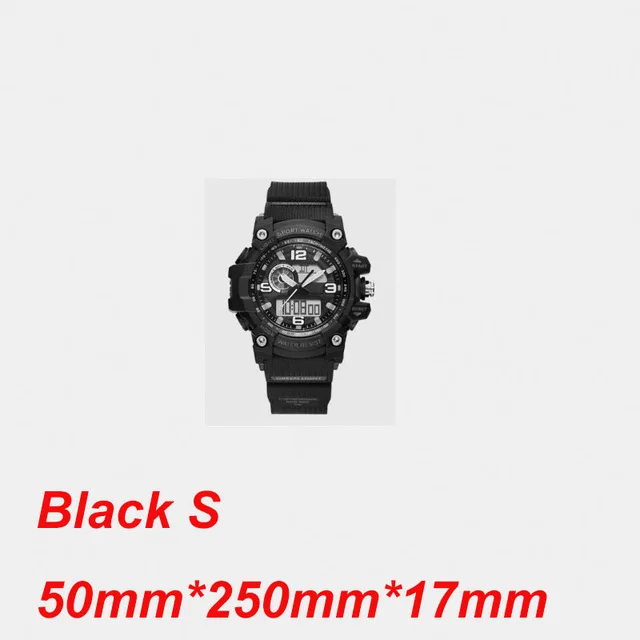 Black S Xiaomi 50ATM водонепроницаемый TwentySeventeen электронный дисплей часы Отображение времени календарь обратного отсчета Открытый Спорт цифровые часы - Цвет: Black S