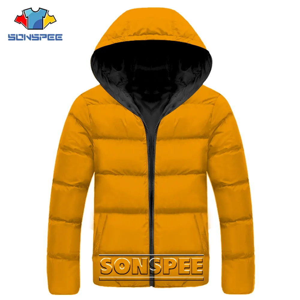 SONSPEE Winter New Solid Color Printed Parkas Quality Brand Women's Hooded Warm Thick Puffer Jacket Female Fashion Casual Coat
