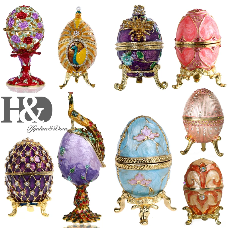 H &amp D откидная шкатулка для драгоценностей ручная роспись Bejeweled коробки в форме