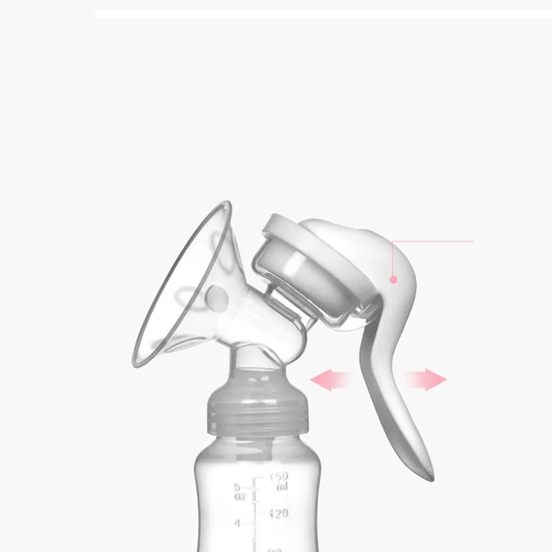 Breast Pump Powerful Baby Nipple Suction 150ml Feeding Milk Bottles Manual Breasts Pumps Bottle Sucking