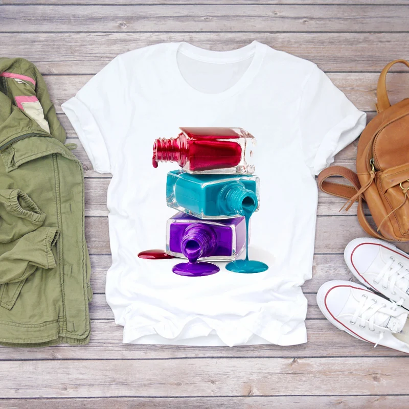 

Women Cartoon Sweet Love Plant Valentine Cute Pint Clothes Summer Shirt T-shirts Top T Graphic Female Ladies Womens Tee T-Shirt