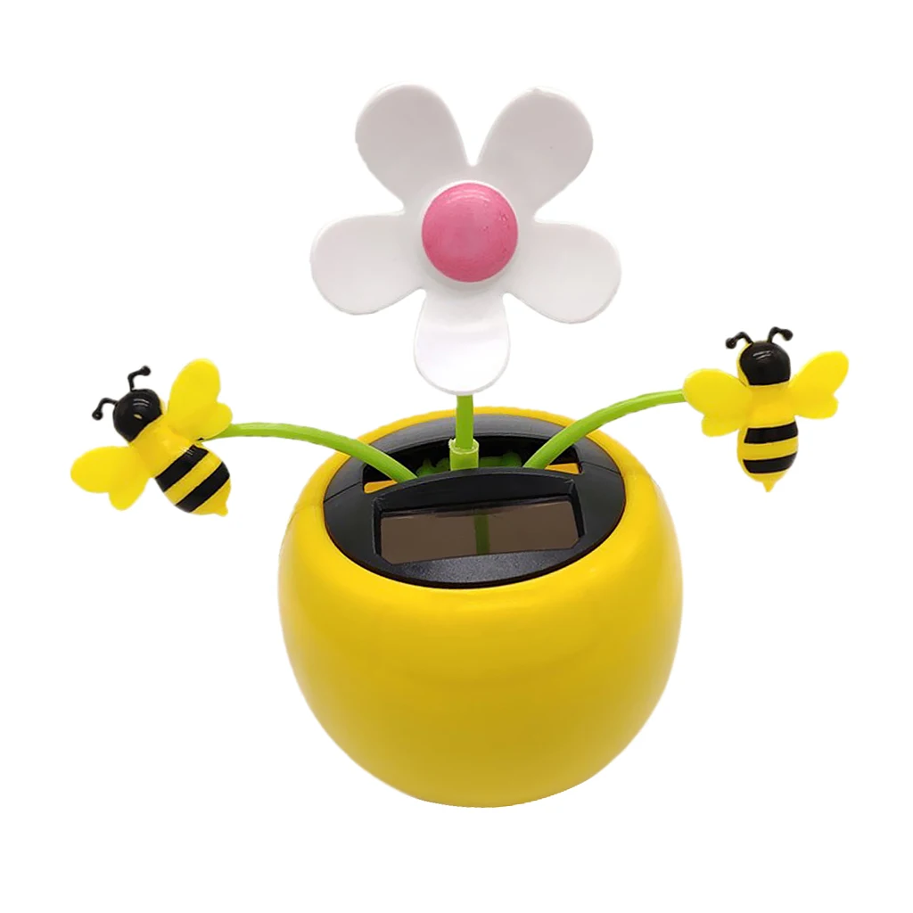 Solar Powered Bobblehead Solar Powered Dancing Flower Honeybee Bobble Toy Home Desk Decor