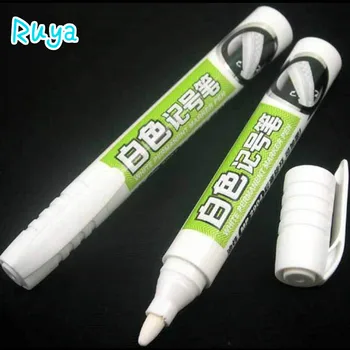 

White Marker pen Oily Paint Permanent Metal Leather Fabric Metallic Markers Pens Student Craftwork art supplies sharpie graffiti