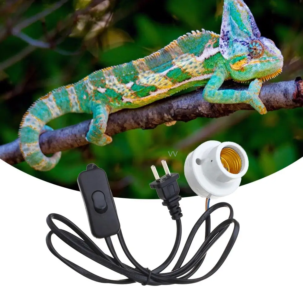 

E27 300W Reptile Lamp Socket Holder Porcelain Pet Brooder Turtle Lizard Reptile Heating Lamp Light Socket EU/US Plug