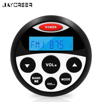 

JayCreer Waterproof Marine GLCD Digital Media Bluetooth AM/FM Turner USB Audio Radio Receiver 4X45W For Marine Boat, Spa Bath,RV