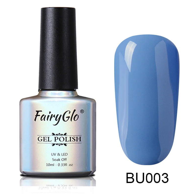 FairyGlo, 10 мл, серия винно-красного цвета, Гель-лак, УФ-лак для ногтей, чистый цвет, замачиваемый Гель-лак для ногтей, Полупостоянный Гель-лак для ногтей, эмаль - Цвет: BU003