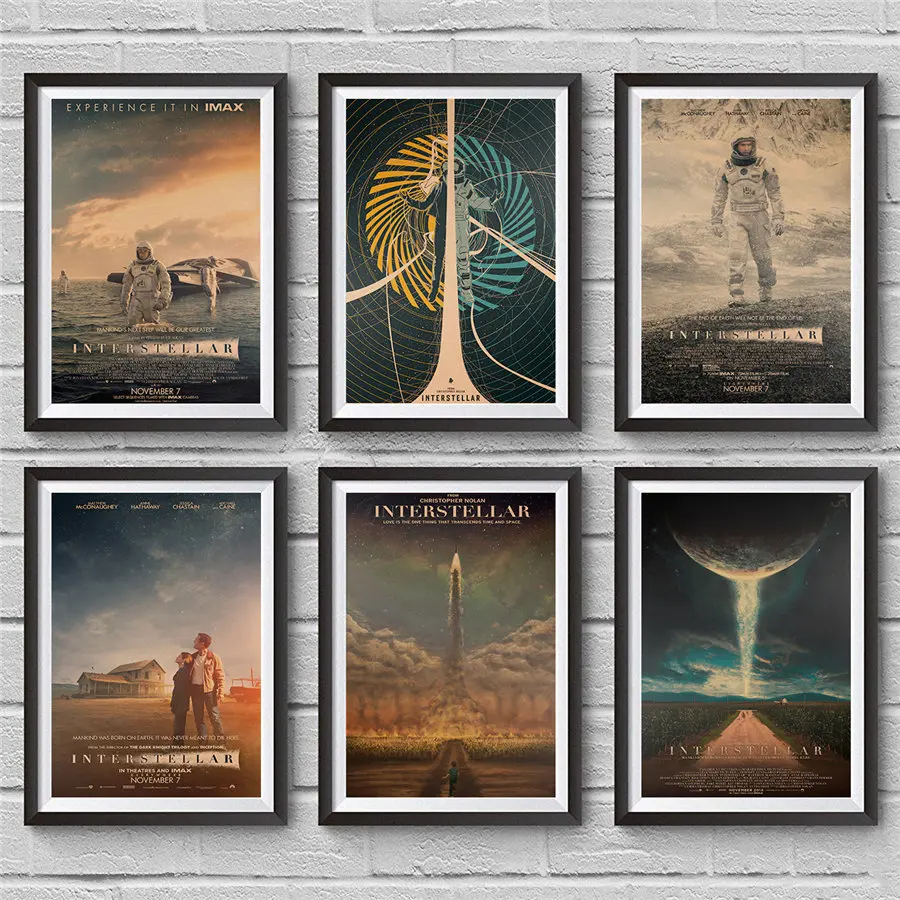 Interstellar античный принт рисунок винтажный постер фильма Grand Wall Art Наклейка картина