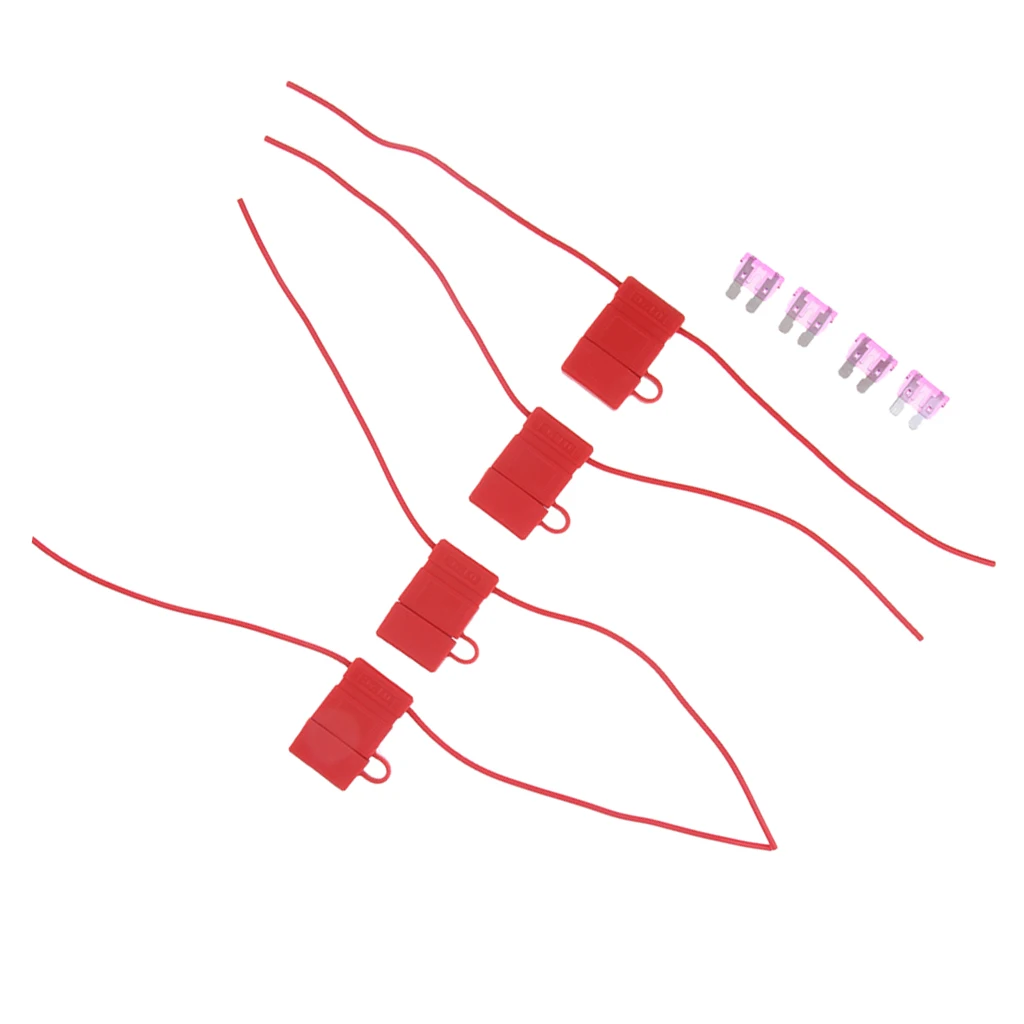 4pcs 20GA Gauge APM /ATM MINI Blade Inline Fuse Holder Car Truck Marine Boat