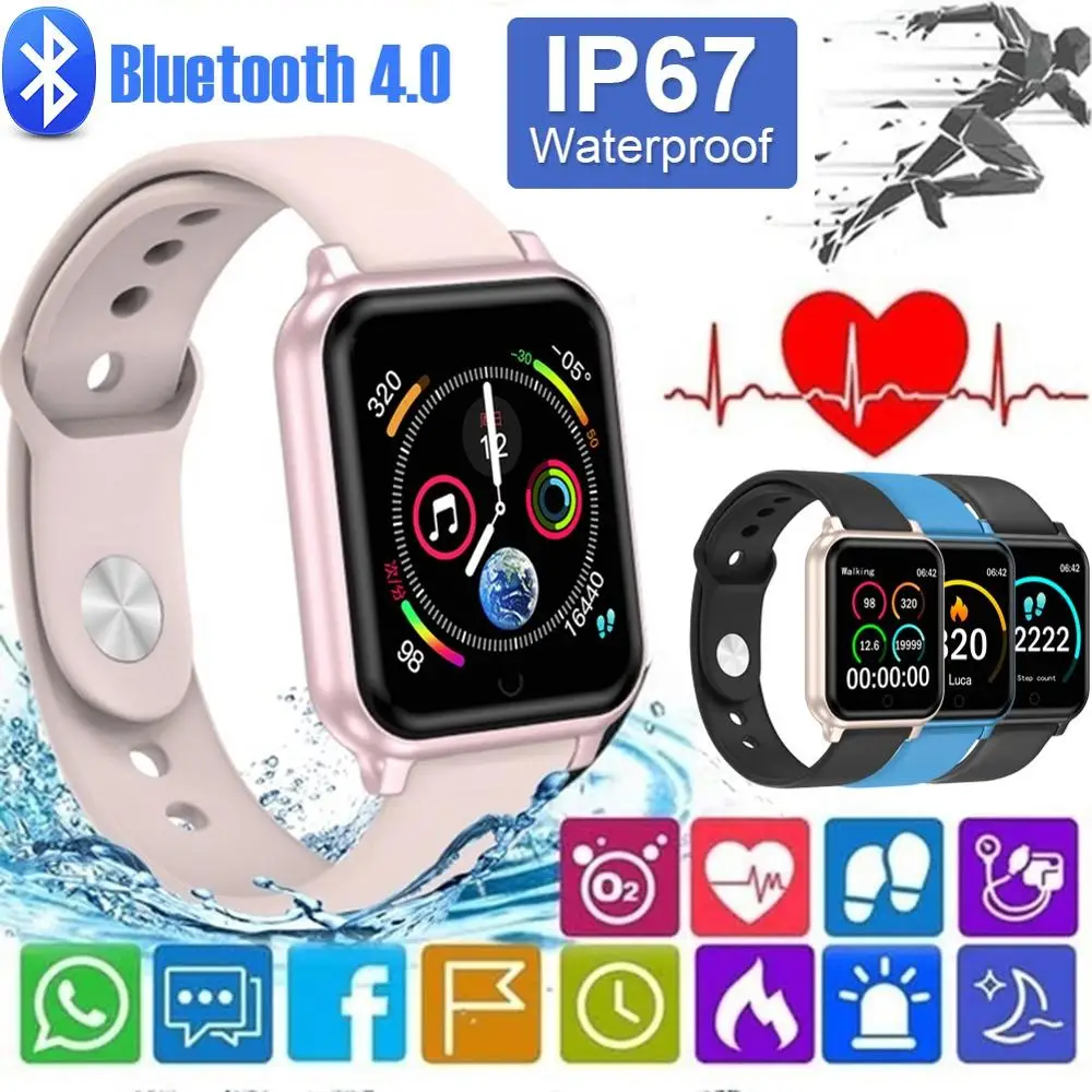 

T70 Smart Watch Men Women Heart Rate Blood Pressure Monitoring IP67 Waterproof Smartwatch Fitness Tracker for iPhone Xiaomi