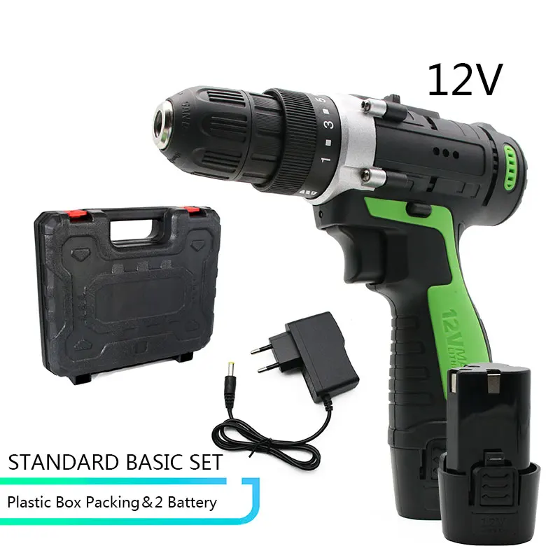 SET3 12V 16,8 V 21V макс Беспроводной Перезаряжаемые Электрическая отвертка аккумуляторная дрель электрическая мини Мощность DriverDC литий-ионный Батарея 2-Скорость инструмент - Цвет: SET3