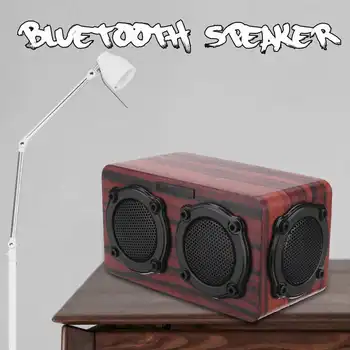 

Wireless Wooden bluetooth4.2 Speaker Dual CH Subwoofer Stereo Hi-Fi FM Radio Portable Outdoor Londspeakers Bass Music Player
