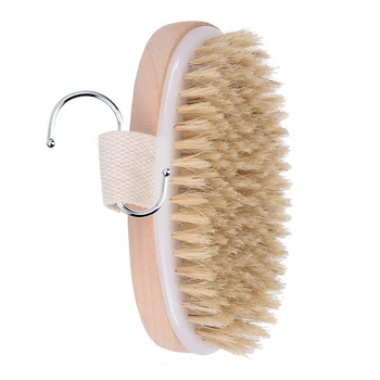 

Dry Skin Body Brush Soft Natural Bristle Shower Brushes Wooden Bath Shower Bristle Brush SPA Body Brushes Without Handle