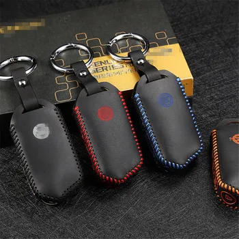 

Leather key cover for kia Stinger 2017 2018 car key case holder new hot sale 4 button key2-kia17 Free shipping
