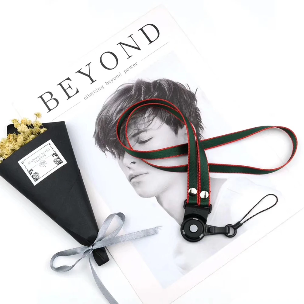 

Fashion Solid Neck Strap Lanyards Cellphone Grip Holder for Huawei/Nokia/Xiaomi/iPhone Straps for ID Card Gym Phone Holder