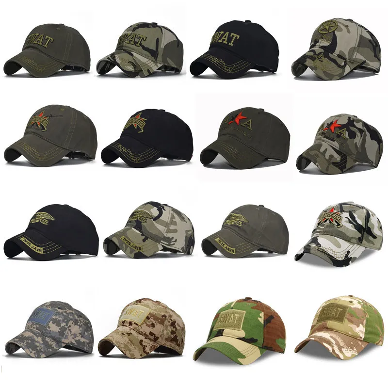 

New Camouflage Military Cap Striped Hat Men's Retro Camouflage Baseball Cap Outdoor Trend Sunscreen Sunshade Casquette