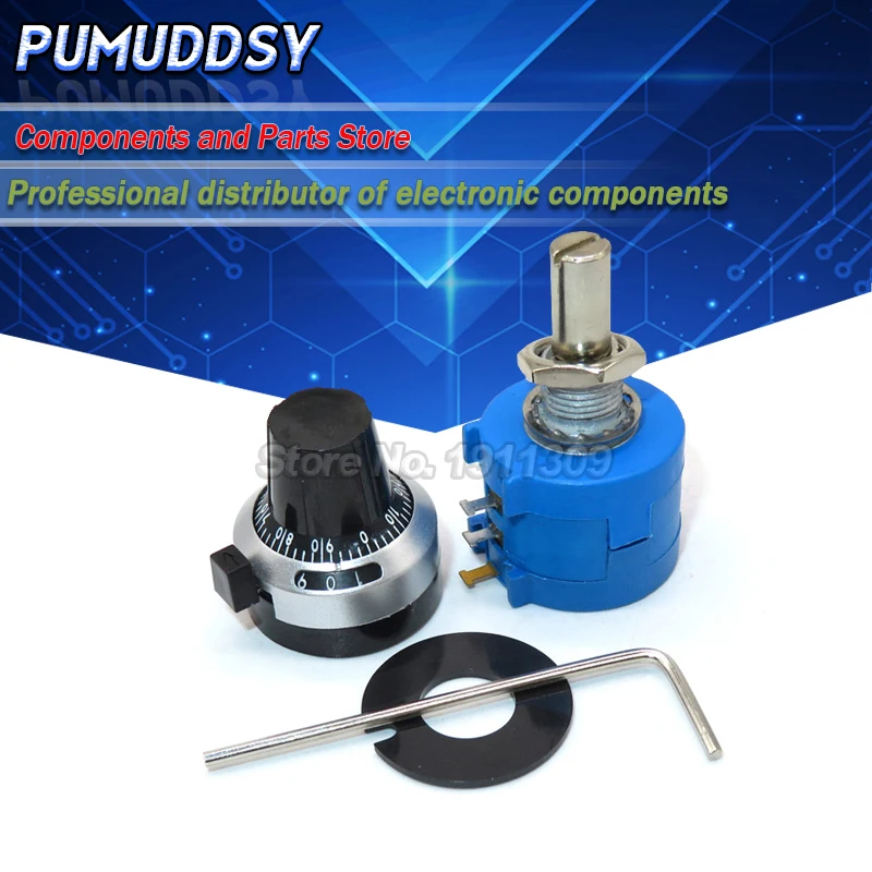3590S серии Precision Multiturn потенциометр 10 кольцо регулируемый резистор 1 шт. +