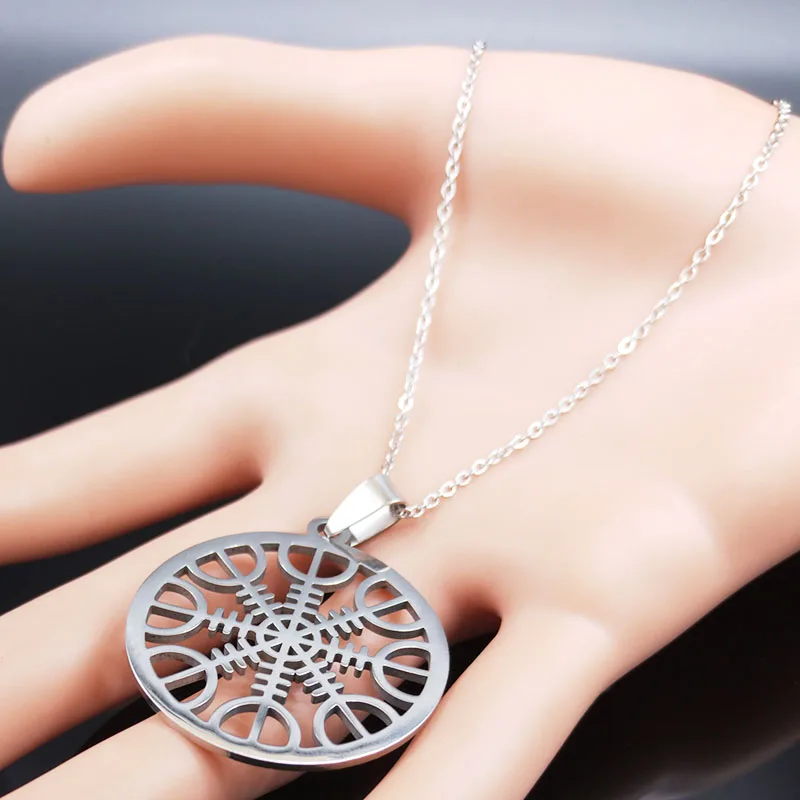 Классическая цепь "Компас" викинга Vegvisir ожерелье из нержавеющей стали нордические руны Odin Ожерелье Подвеска кельты этнические ювелирные изделия