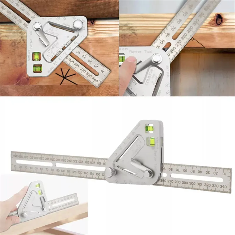 

ASCENDAS Multi-function Woodworking Triangle Ruler Angle Ruler Revolutionary Carpentry Tool Measuring Tool TP-0308