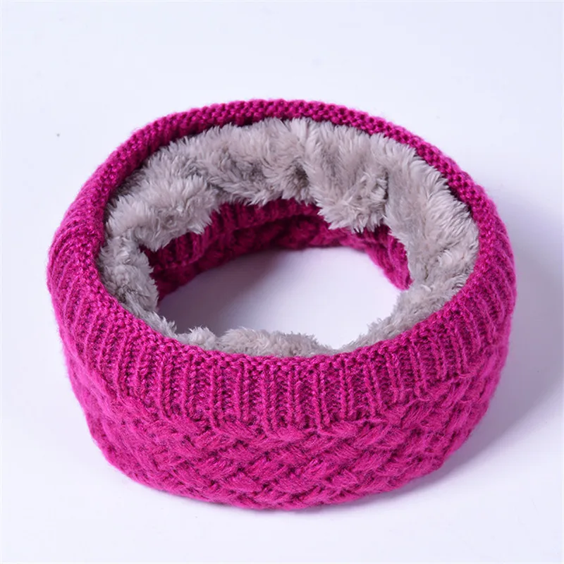 rose red scarf 1 шт. зимние теплые матовый однотонное бархатное хлопковое мягкая для Шеи Теплее Круг капота петли шаль-снуд уличный шарф для Для мужчин Для женщин - Цвет: rose red scarf