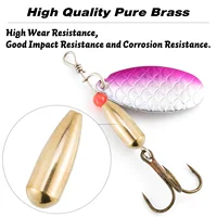 10/20 pièces en laiton pêche poids plombs Spinner corps leurre faisant des fournitures Spinnerbait en ligne Spinner queue Spinner plate-forme basse truite 2