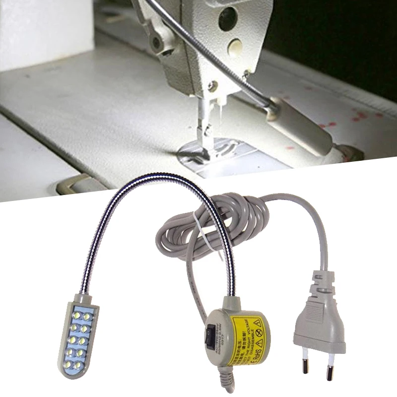 Фото LED Bulbs Sewing Gooseneck Lamp Magnetic Mounting Base Beige White Tools | Освещение