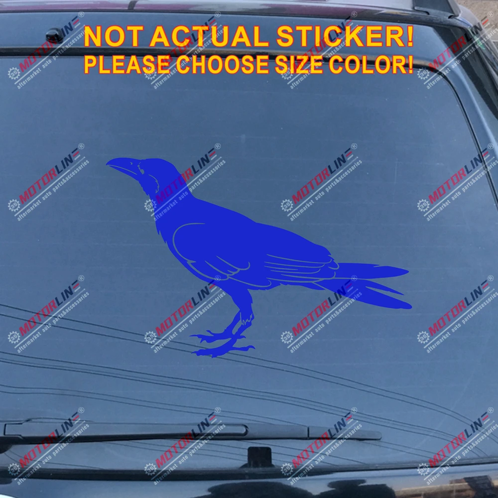 car decals Crow Decal Sticker Car Vinyl pick size color no bkgrd American Bird custom decals for trucks Car Stickers