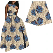 Бежевый цвет африканский хлопок настоящий воск Ткань 6 ярдов принт батик ткань нигерийская Анкара настоящий голландский воск ткань 293