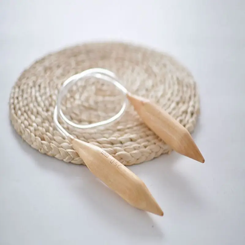 25mm Crochet Hooks Circular Bamboo Thick Knitting Needles Double