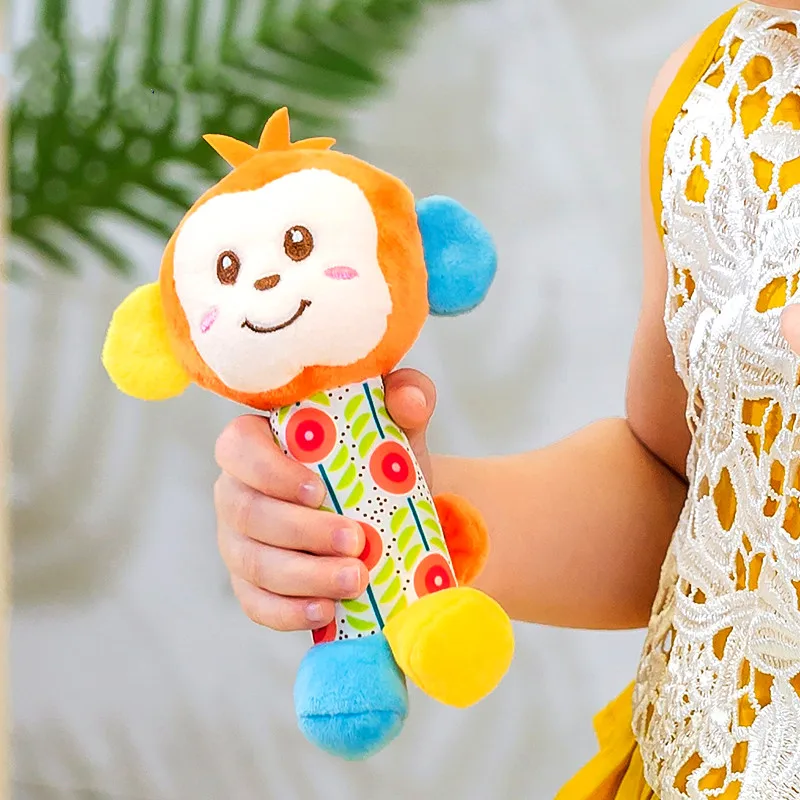 Baby Stroller Plush Toys Plush Bed Hanging Toys Stroller for Dolls Mobile Toy to Crib Rustle Rattle Toys Educational Toys 0-12