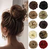 LUPU Curly Messy Chignon With Rubber Band Synthetic Hair Extensions Black Brown Donut Hair Bun High Temperature Fiber Hairpieces ► Photo 1/6