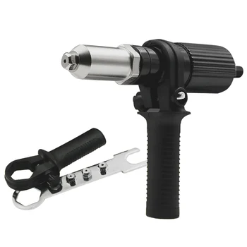 

New Hot Alloy Steel Black Electric Riveting Adapter with 2.4/3.2/4.0/4.8mm Diameter Rivet Head for Electric Drill