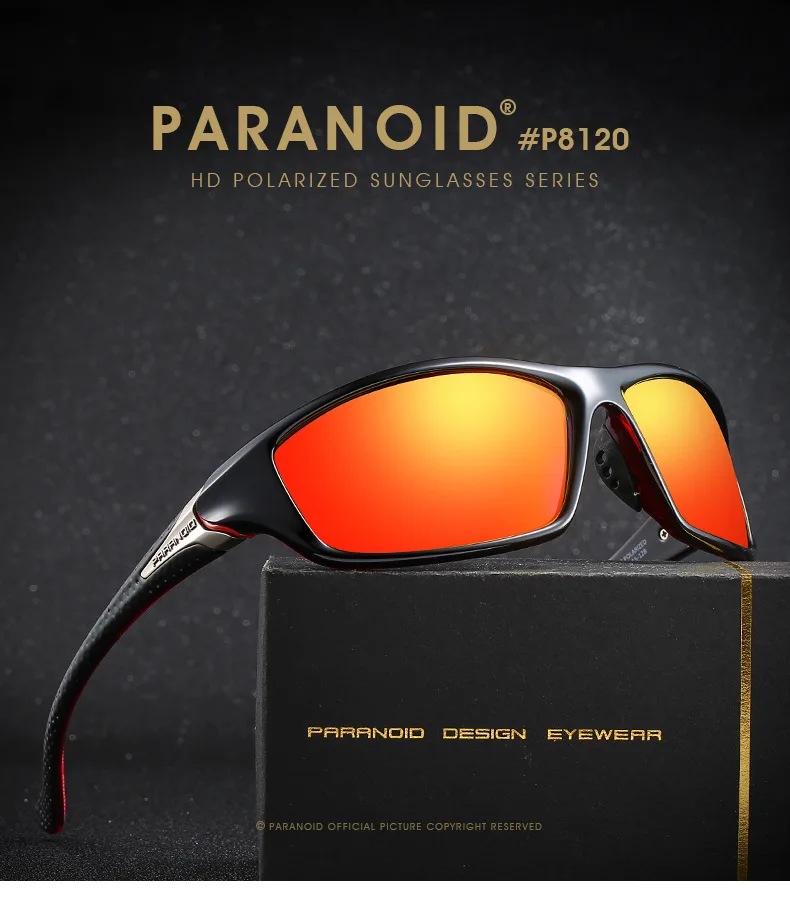 PARANOID винтажные TR90 солнцезащитные очки поляризованные мужские солнцезащитные очки для мужчин квадратные оттенки вождения черные Oculos мужские 8 цветов модель 8120