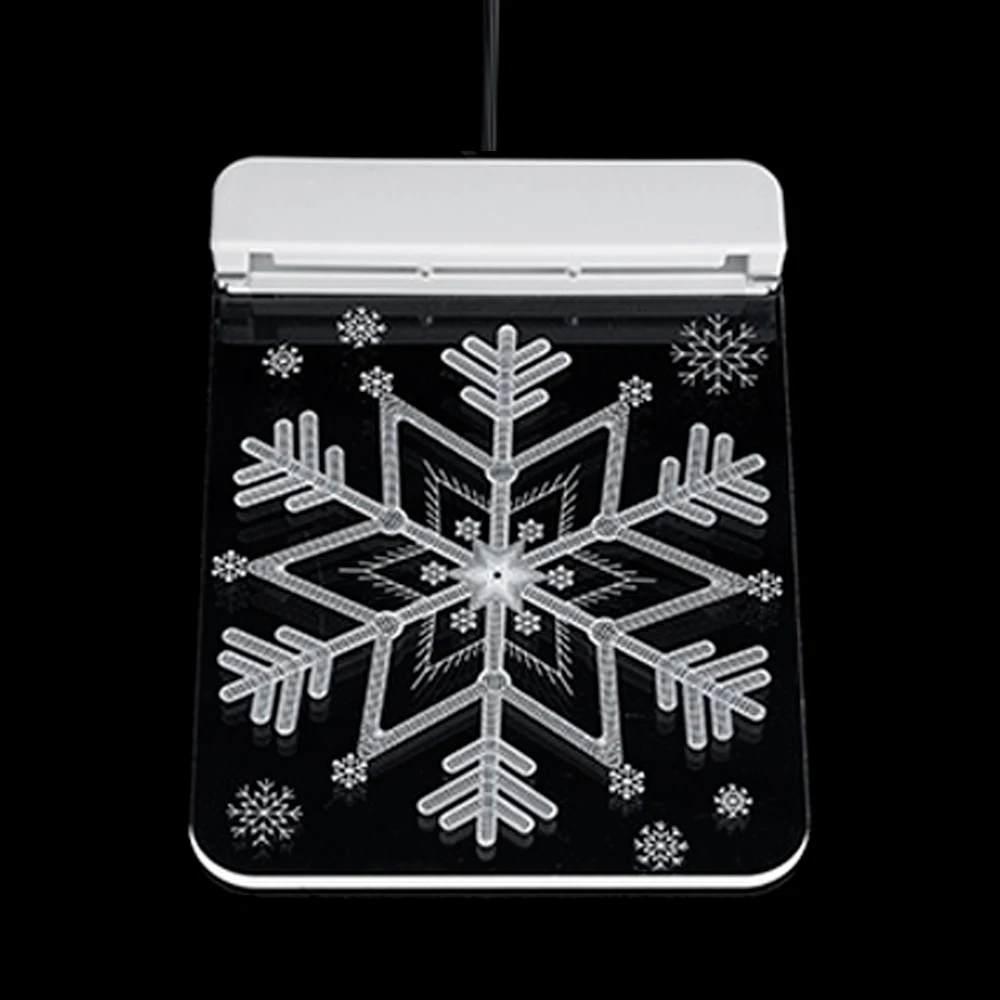Светодиодный светильник-гирлянда s Рождественский светильник s красивый экономичный 3D колокольчик на присоске Снежинка новогодний светодиодный светильник на присоске Санта Клаус - Цвет: snowflake