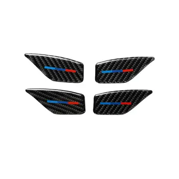 

Interior Accessories 4pcs Door Bowl Auto Stickers Decal Covers Carbon Fiber Styling for BMW 5 Series G30 G38 2018