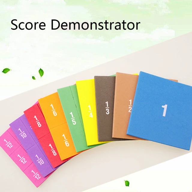 EVA Sponge Math Cards for Intellgent Improvement Colorful Fraction Learning Card for Kids Primary School Early Education 5