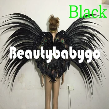 

Free Shipping 10pcs/lot Black Colour lady amherst Zebra pheasant Feather pheasant side tail feather 80-90cm 30-35inch Carnivals