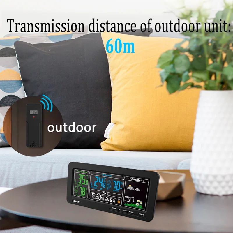Recharge Clock Radio Weather Station WIFI for 4 Days Weather Forecast