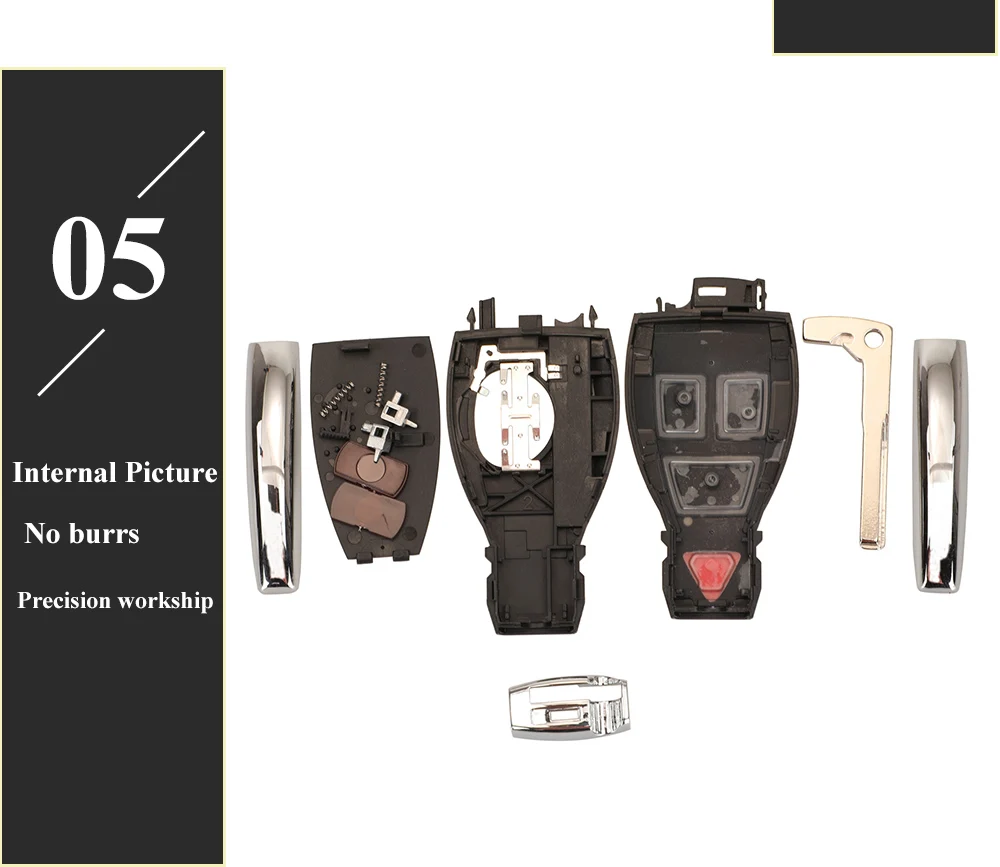 Keyforkess 2/3/4 pulsanti chiave dell'automobile Shell per Mercedes Benz B C E ML S CLK CL sostituzione modificata Smart Auto Key Case Upgrade - H99773c0f57304e418a6dbf2607ed9d6as